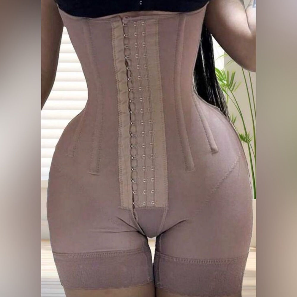 Shein Bundle of 2 NWT (Black & Plum) Shapewear Bodysuit Open Bust Tummy Control